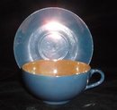 Lustreware Cup and Saucer Blue