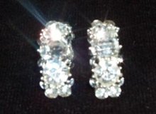 Lisner Rhinestone Clip Earrings