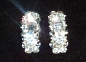 Lisner Rhinestone Clip Earrings