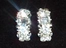 Lisner Rhinestone Clip Earrings