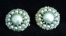 Earrings Kramer Clip-on Pearl and Goldtone