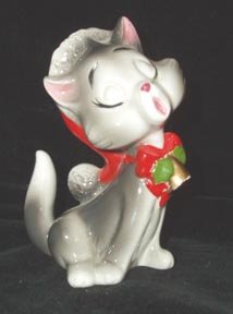 Cat Christmas Figurine Lefton