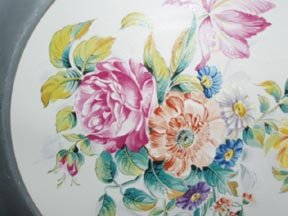 Porcelain Plate Rohrbach in Pewter Frame