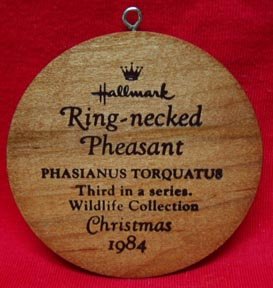 Hallmark Holiday Wildlife Ornament Ring-necked Pheasant