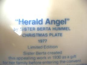 Hummel Plate Schmid Christmas 1977 Limited Edition