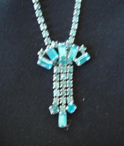 Turquoise Rhinestone Necklace