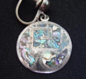 Taxco Sterling Silver Abalone Earrings