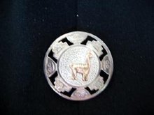 Peruvian Llama Pin/Pendant .925 Silver and 18K Gold
