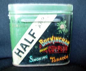 Tobacco Tin Half and Half Buckingham Bright 1939