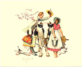 Rockwell Embossed Prints - Set of Four
