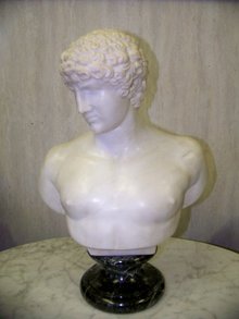 Italian White Marble Sculpture of Antonios
