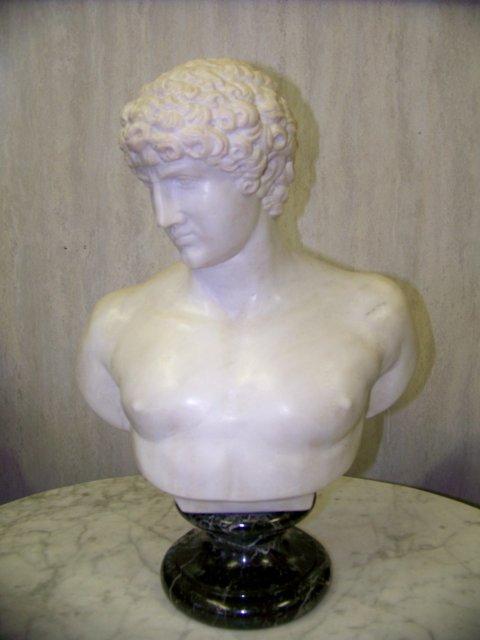 Italian White Marble Sculpture of Antonios