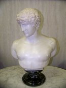 Italian White Marble Sculpture of Antonios