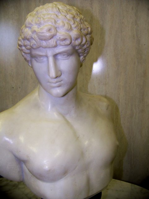 Italian White Marble Sculpture of Antonios