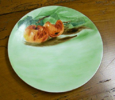 4 Hand Painted Fruit Plates