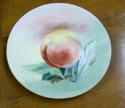 4 Hand Painted Fruit Plates