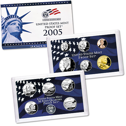 2005 US Mint Proof Set 11 Coins New In Box with Certificate of Authenticity