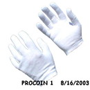 WHITE COTTON GLOVES 12 prs Medium Weight Quality