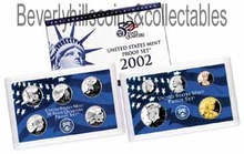 2002 US Proof Set with Certificate of Authenticity 10 coins