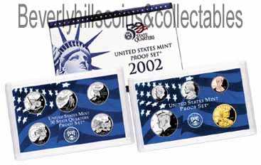 2002 US Proof Set with Certificate of Authenticity 10 coins