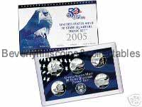 2005 US State Proof Set with Certificate of Authenticity 5 coins