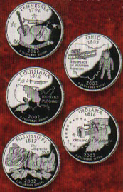 2002 State Quarters Uncirculated Philadelphia & Denver 10 coins
