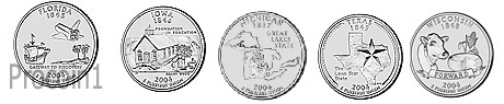 2004 50 STATE QUARTERS Uncirculated Philadelphia & Denver All 10 coins