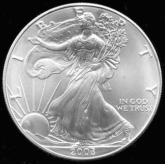 2003 AMERICAN EAGLE 99.9% Silver Bullion 1 oz