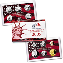 2005 US Mint SILVER Proof Set NIB w Cert of Auth