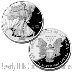 2004 American Silver Eagle 1 oz 99% Silver Bullion