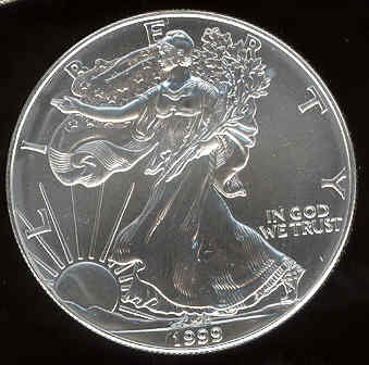 1999 American Silver Eagle 1 oz 99% Silver Bullion