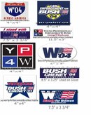 9 GEORGE W BUSH STICKERS BUMPER OTHER