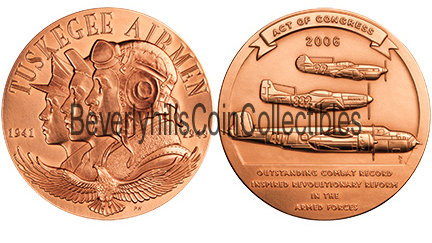 Tuskegee Airmen Bronze Medal WWII US Mint with Case