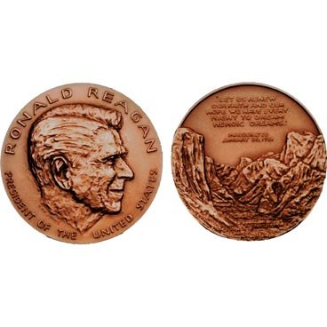 Ronald Reagan Bronze Medal & Case
