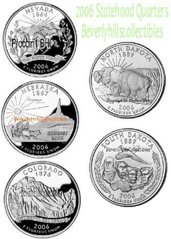 2006 50 STATE QUARTERS Uncirculated Philadelphia & Denver All 10 coins 50 State