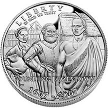 2007 Jamestown 400th Commemorative Proof Silver Dollar