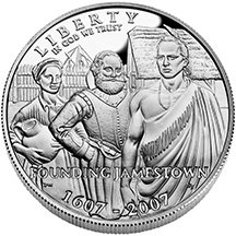 2007 Jamestown 400th Commemorative Proof Silver Dollar