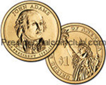 2007 Presidential John Adams Dollar coin set P & D Position
