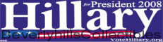 2008 HILLARY CLINTON PRESIDENT BUMPER STICKER