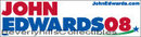 2008 John Edwards for President BUMPER STICKER