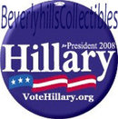 2008 HILLARY CLINTON FOR PRESIDENT BUTTON