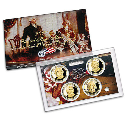 2007 United States Mint Presidential $1 Coin Proof Set with Certificate of Authenticity