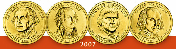 2007 United States Mint Presidential $1 Coin Proof Set With Certificate of Authenticity