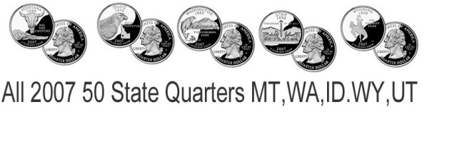 2007 50 STATE QUARTERS UNC Philadelphia Denver 10 coin