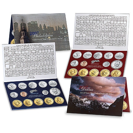 2007 US Mint Uncirculated Set NIB with Cert of Auth 28 coins