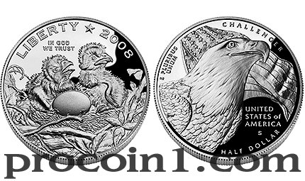 2008 Bald Eagle Proof Clad Half Dollar Coin