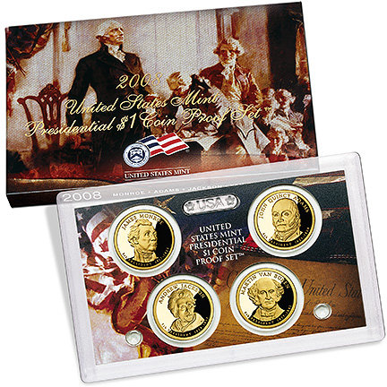 2008 United States Mint Presidential $1 Coin Proof Set