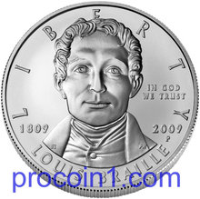 2009 Louis Braille Commemorative Uncirculated Silver Dollar