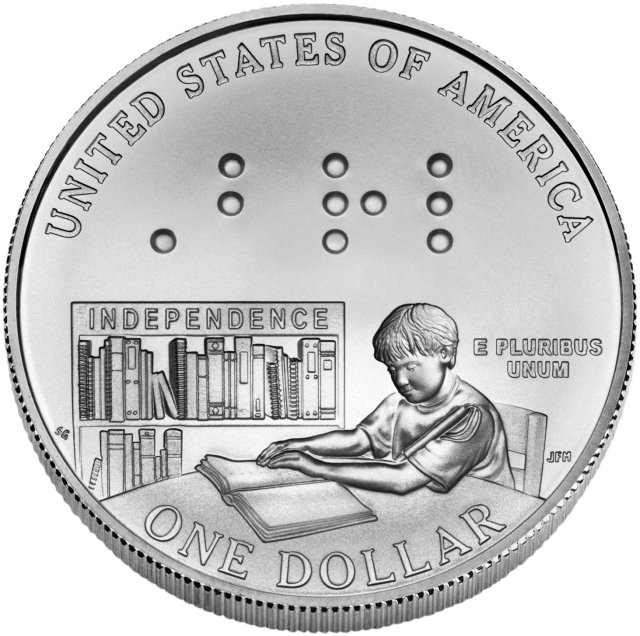 2009 Louis Braille Commemorative Uncirculated Silver Dollar