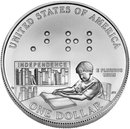 2009 Louis Braille Commemorative Uncirculated Silver Dollar